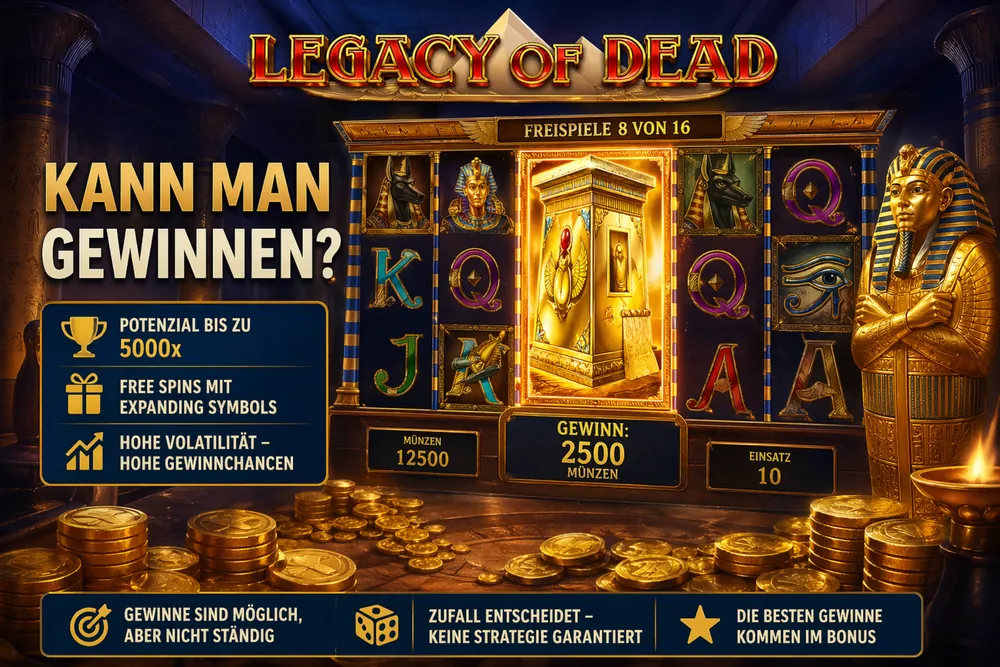 Legacy of Dead em smartphone com rolos dourados, símbolos egípcios e atmosfera de cassino online, destacando a dúvida sobre se dá para ganhar no jogo no Brasil